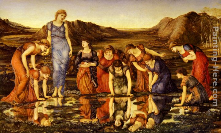 The Mirror Of Venus painting - Edward Burne-Jones The Mirror Of Venus art painting